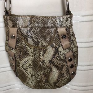b. makowski snakeskin crossbody shoulder bag